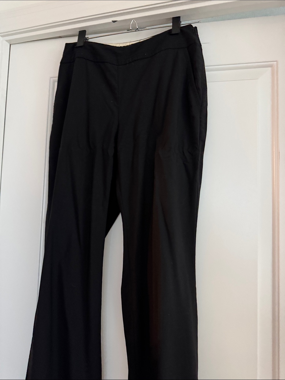 Banana Republic Black Wide-Leg Dress Pants - Smooth Front
